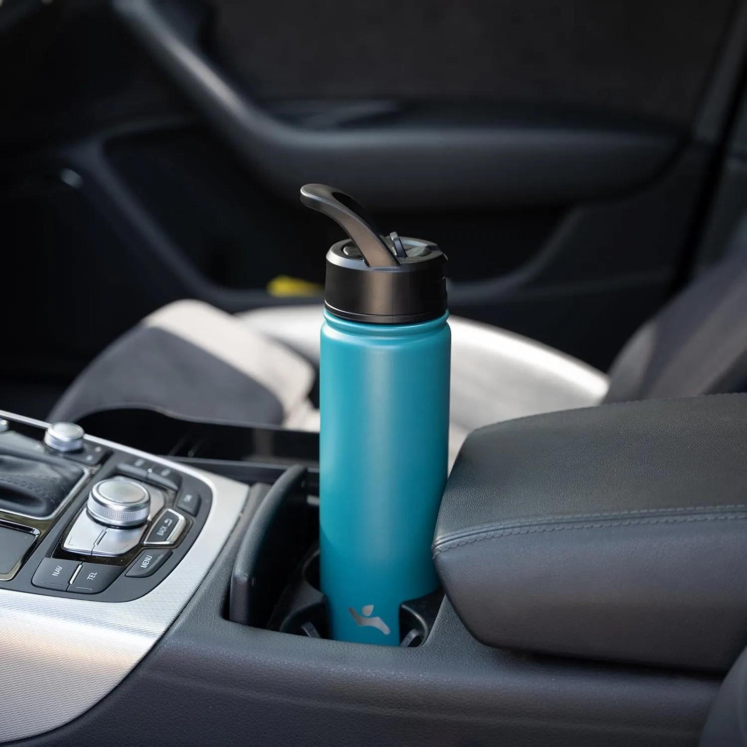 22oz Stainless Steel Bottles with 3 Lids Sport Insulated Water Bottle,Light Blue