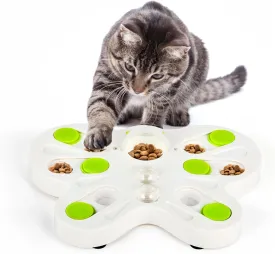 ALL FOR PAWS Interactive Cat Treat Puzzle Slow Feeder Kitten Enrichment Toys Cat Food Puzzle Maze Stimulation Toys Butterfly Shape Cat Toys for Indoor Cats