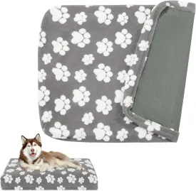 BALAPET Dog Bed Covers,Waterproof Dog Bed Cover Pet Bed Cover with Lovely Dog Paw Print and Double-Sided Usable Design,Replacement Machine Washable Pet Hair Easy to Remove,Cover Only(Gray,36*23*3.5in)