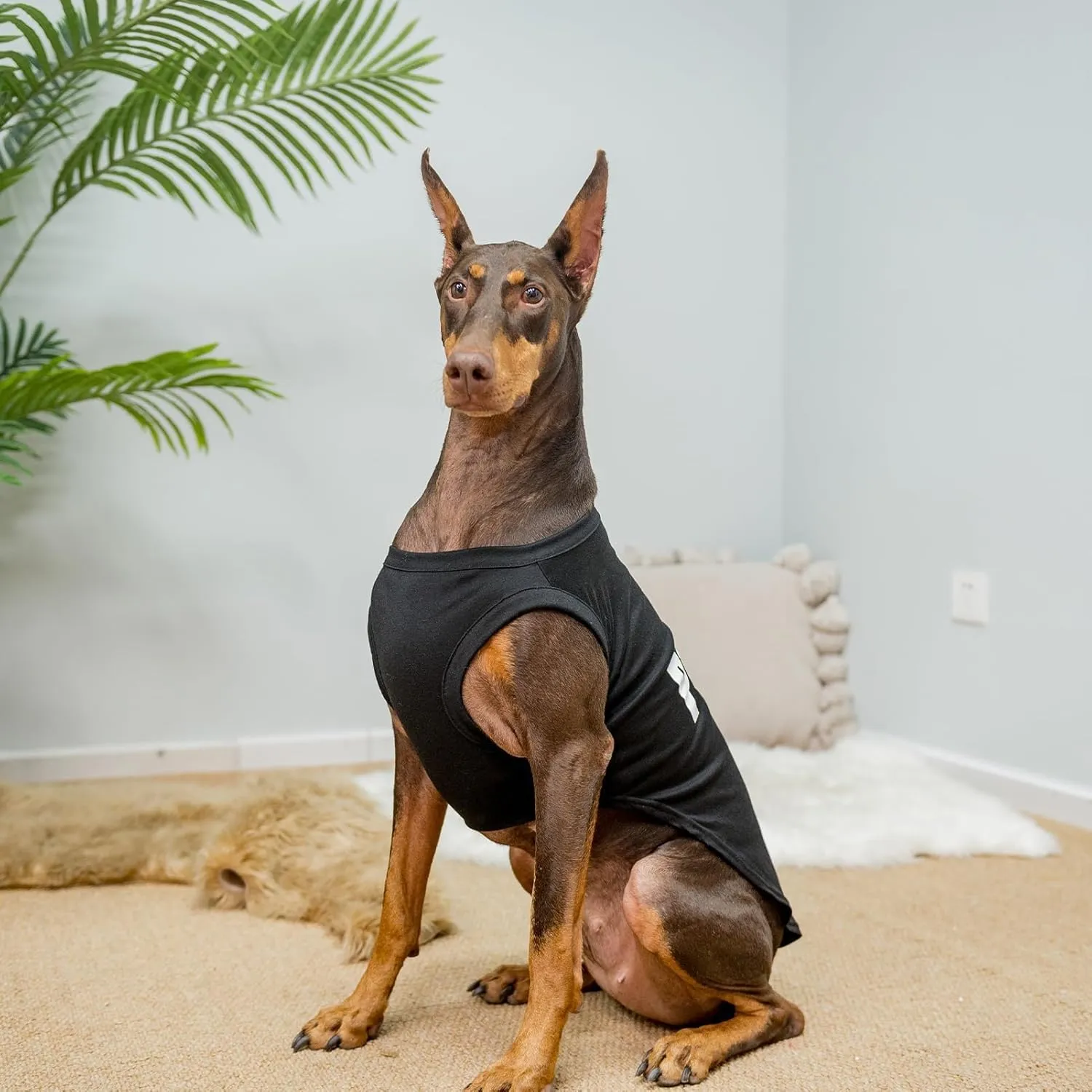 BINGPET Police Dog Shirts,Soft Cotton Puppy Tshirt,Breathable Lightweight Dog Costumes Tank Top Vest,Machine Washable Stretchy Clothes for Small Medium Large Dogs Boy Girl