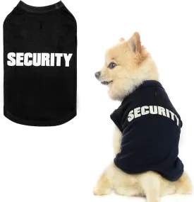 BINGPET Security Dog Shirts,Soft Cotton Puppy Tshirt,Breathable Lightweight Dog Costumes Tank Top Vest,Machine Washable Stretchy Clothes for Small Medium Large Dogs Boy Girl