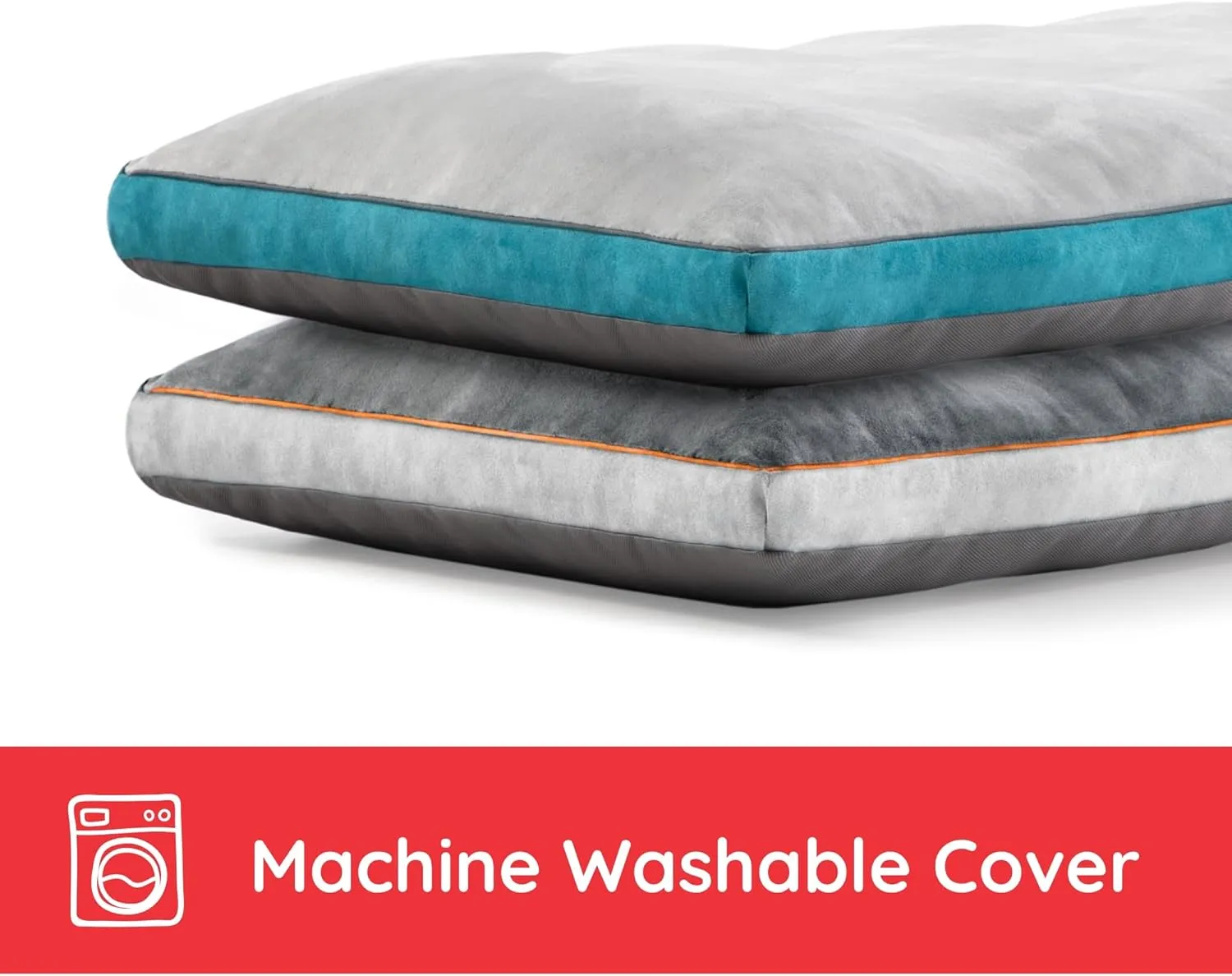 Brindle Shredded Memory Foam Dog Bed - Orthopedic Pet Mat - Crate Bed - Machine Washable Water Resistant Cover