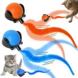 Cat Toy, 2025 New Smart Interactive Cat Toy Ball, Automatic Moving Ball for Cat Dog Toys (Orange Blue)