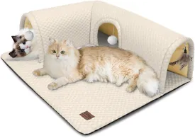 CATISM Cat Tunnel, Cat Carpet Tunnel, Cat Tunnels for Indoor Cats, Cat Tunnel Rug, Detachable Cat Tunnel, Cat Bed Tunnel, Cat Tunnel for Cats