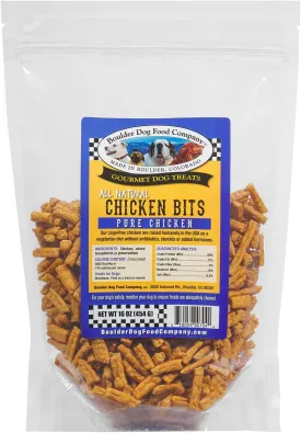 Chicken Bits Pure Chicken Dog Treats - Vet Approved, Natural, Grain Free, Healthy 16oz