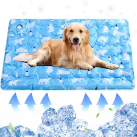 Cooling Mat for Dogs and Cats 23.6 X 35.4 Inch Pet Cooling Bed for Dogs Cats, Water Injection Cooling Pad for Summer, Easy Washable Cooling Mat, Pet Cooling Pad Keep Your Pet Cool Indoor & Outdoor