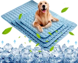 Cooling Mat for Dogs Summer Dog Pad for Small Medium Large Dogs Cats, Pet Ice Silk Blankets Sleeping Mat, Outdoor Dog Self Cooling Crate Sleep Mats Washable Portable