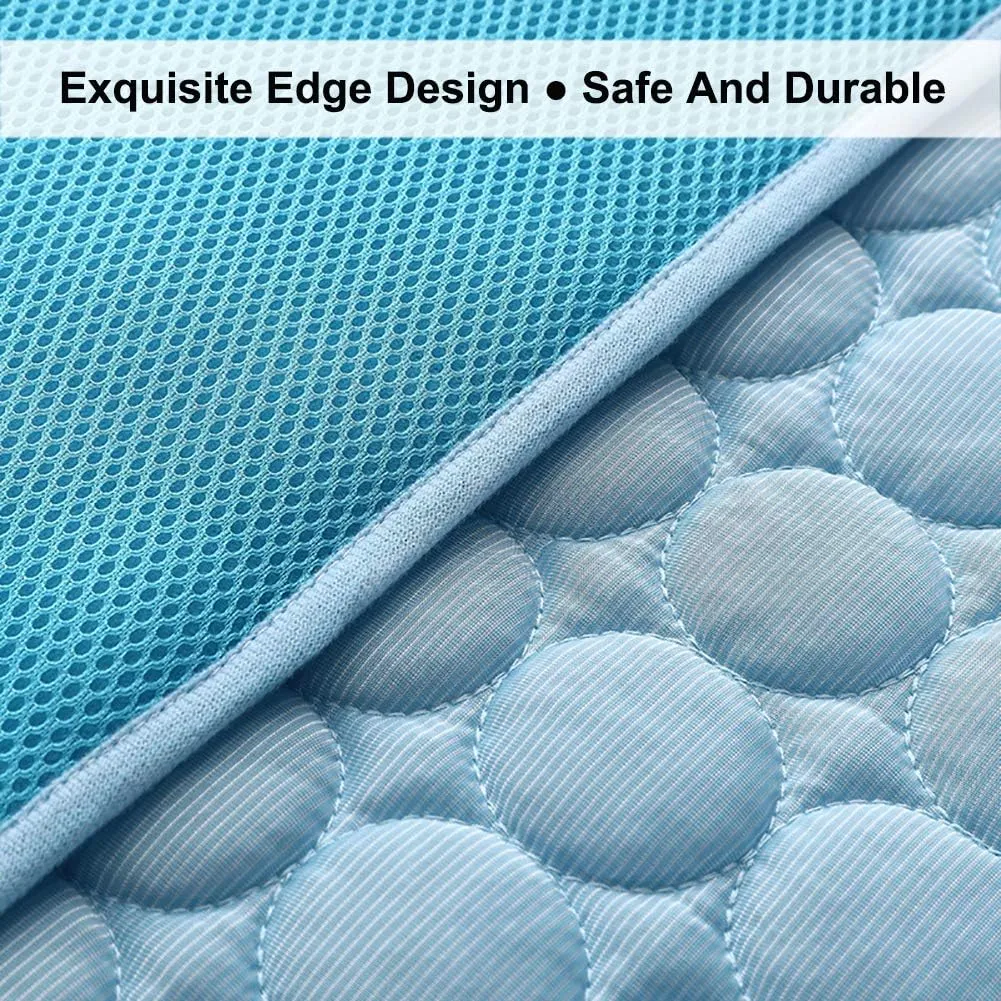 Cooling Mat for Dogs Summer Dog Pad for Small Medium Large Dogs Cats, Pet Ice Silk Blankets Sleeping Mat, Outdoor Dog Self Cooling Crate Sleep Mats Washable Portable