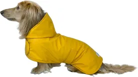 Dachshund Raincoat, Long Dog Coat, Sausage Dog Rain Jacket, Doxie Rain Jacket (Small, Classic Yellow)