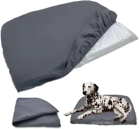 Dog Bed Cover Waterproof Replacement Machine Washable Covers for Dog Bed Heavy Duty Scratch Resistant Mattress Protector Pet Bed 41x27 Inch Cover Only