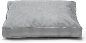 Dog Bed Cover,Heavy Duty Durable Waterproof Fluffy Soft Short Plush Replacement Dog Bed Covers,47" L x 29" W x 4" H Inch Washable Removable Pet Bed Mattress Cover with Zipper.Grey,Cover Only.