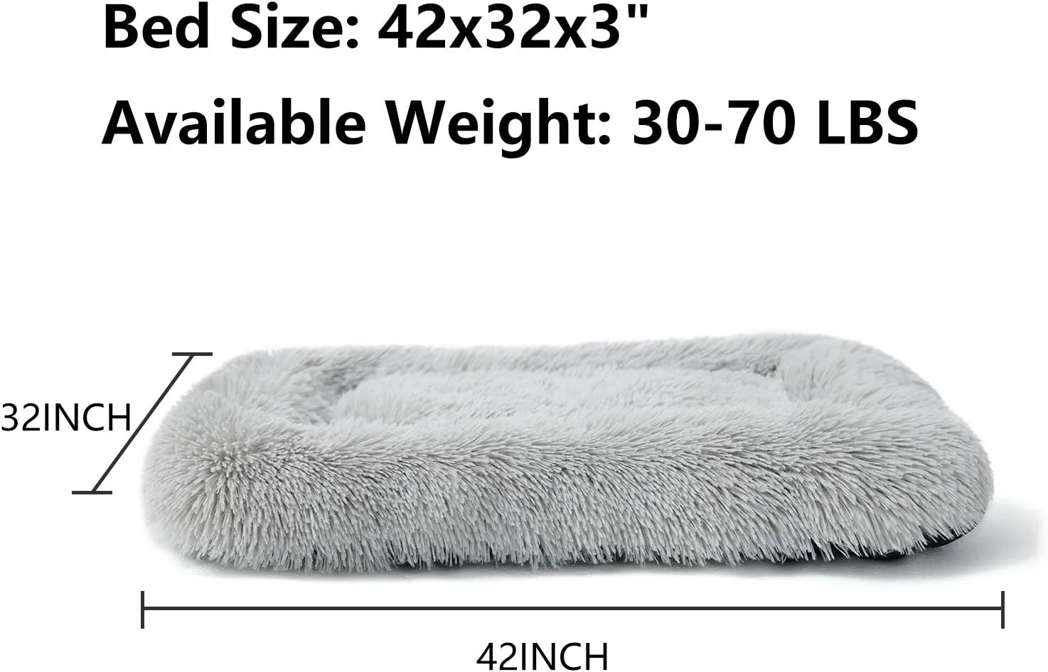 Dog Bed Large Size Dogs, Washable Dog Crate Bed Cushion, Dog Crate Pad Large Dogs 42"