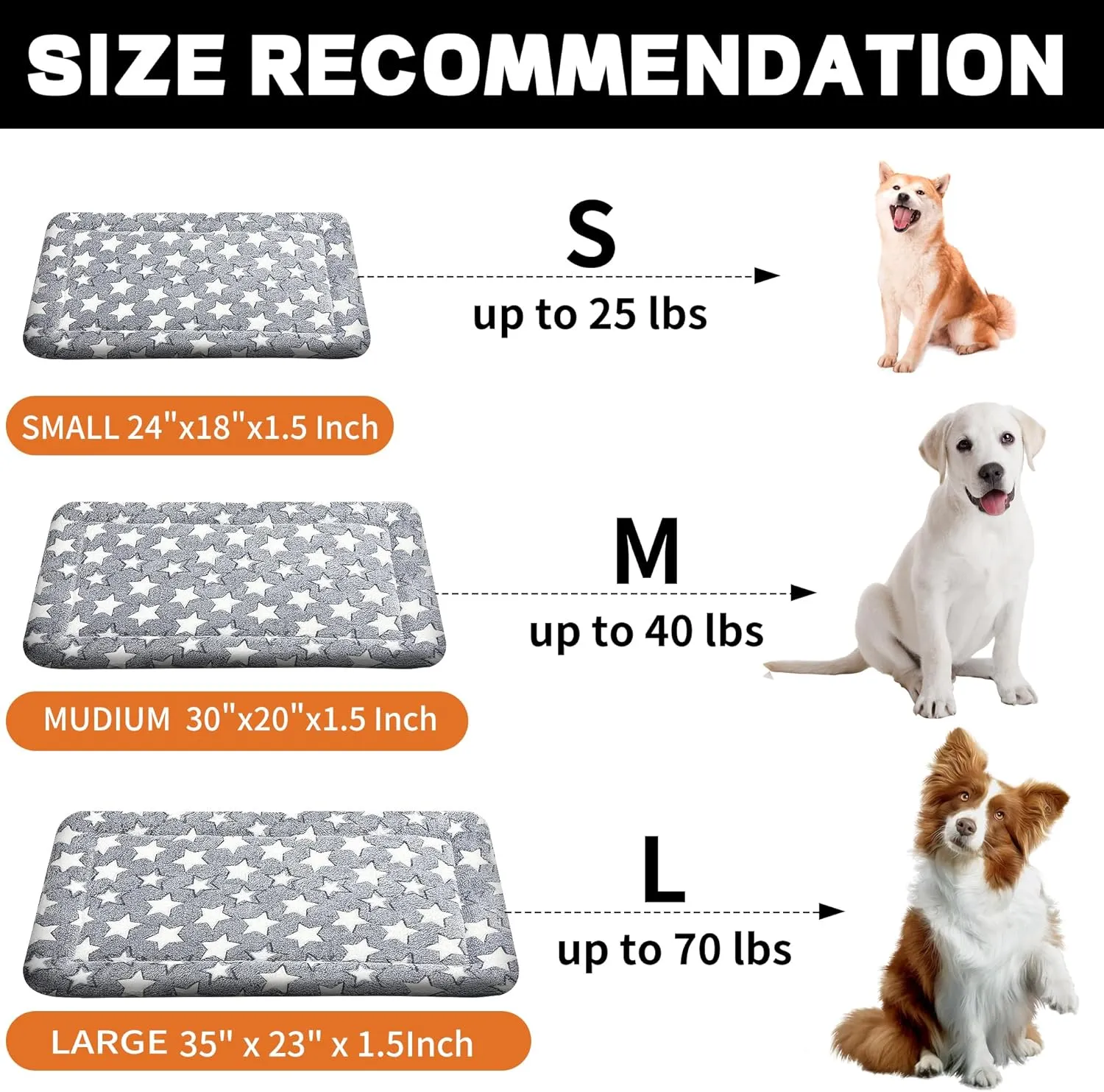 Dog Bed Mat  Soft & Comfortable Dog Kennel Pad for Crate  Durable Crate Bed & Mat for Dogs & Cats  Ideal for Crate, Kennel, and Home Use