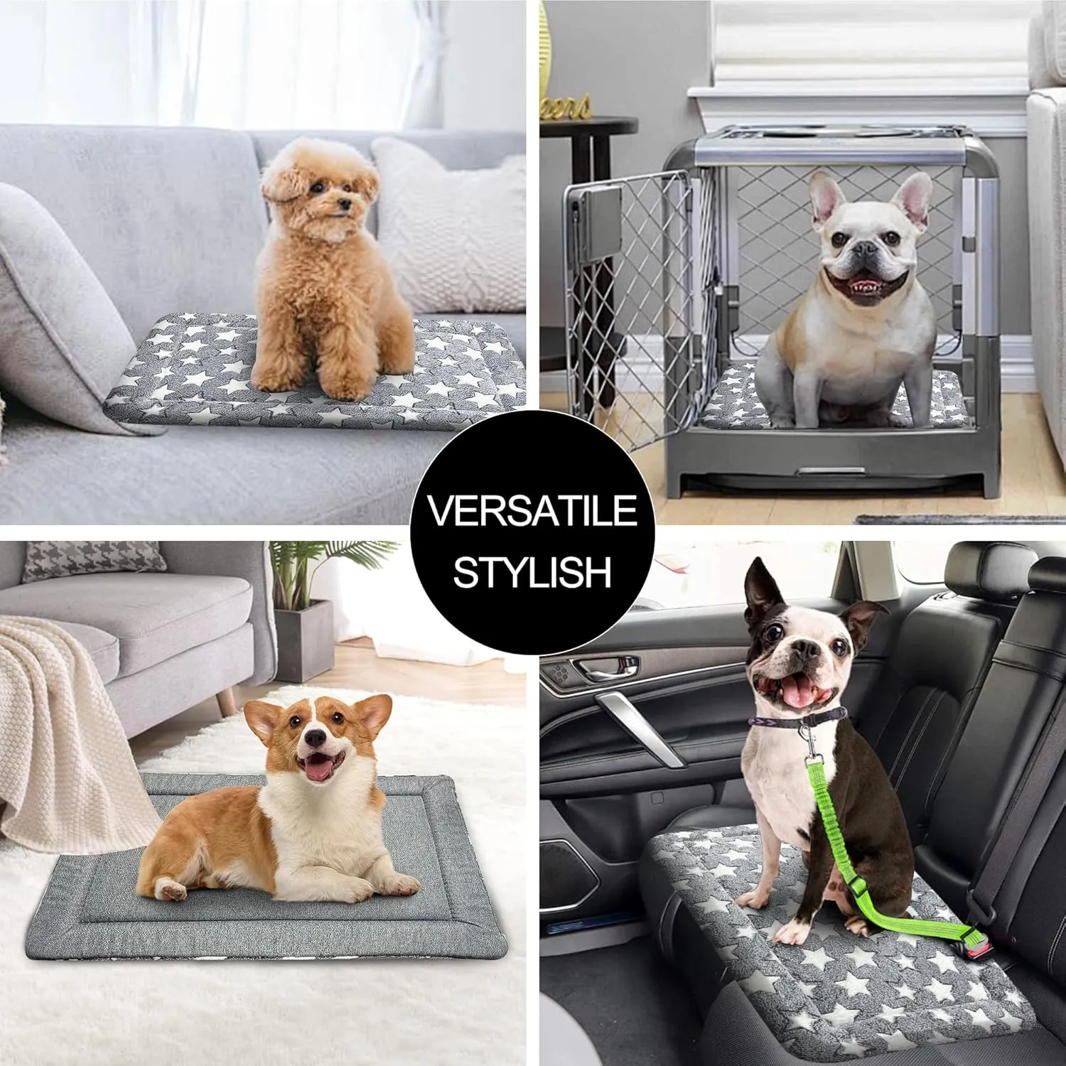 Dog Bed Mat  Soft & Comfortable Dog Kennel Pad for Crate  Durable Crate Bed & Mat for Dogs & Cats  Ideal for Crate, Kennel, and Home Use