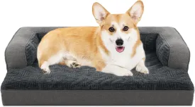 Dog Beds for Large,Medium Dogs,Orthopedic Dog Sofa Bed with Removable Washable Cover,Waterproof Egg Foam Pet Couch Bed& Furniture,36x23 Inch, Gray