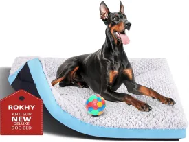 Dog Beds Large Sized, 36 Inch Comfort Dog Crate Bed pad Washable, Anti-Slip & Ultra Soft Pet Sleeping Mat for Large Dogs,Up to 70 lbs, 36" x 23",Light Blue