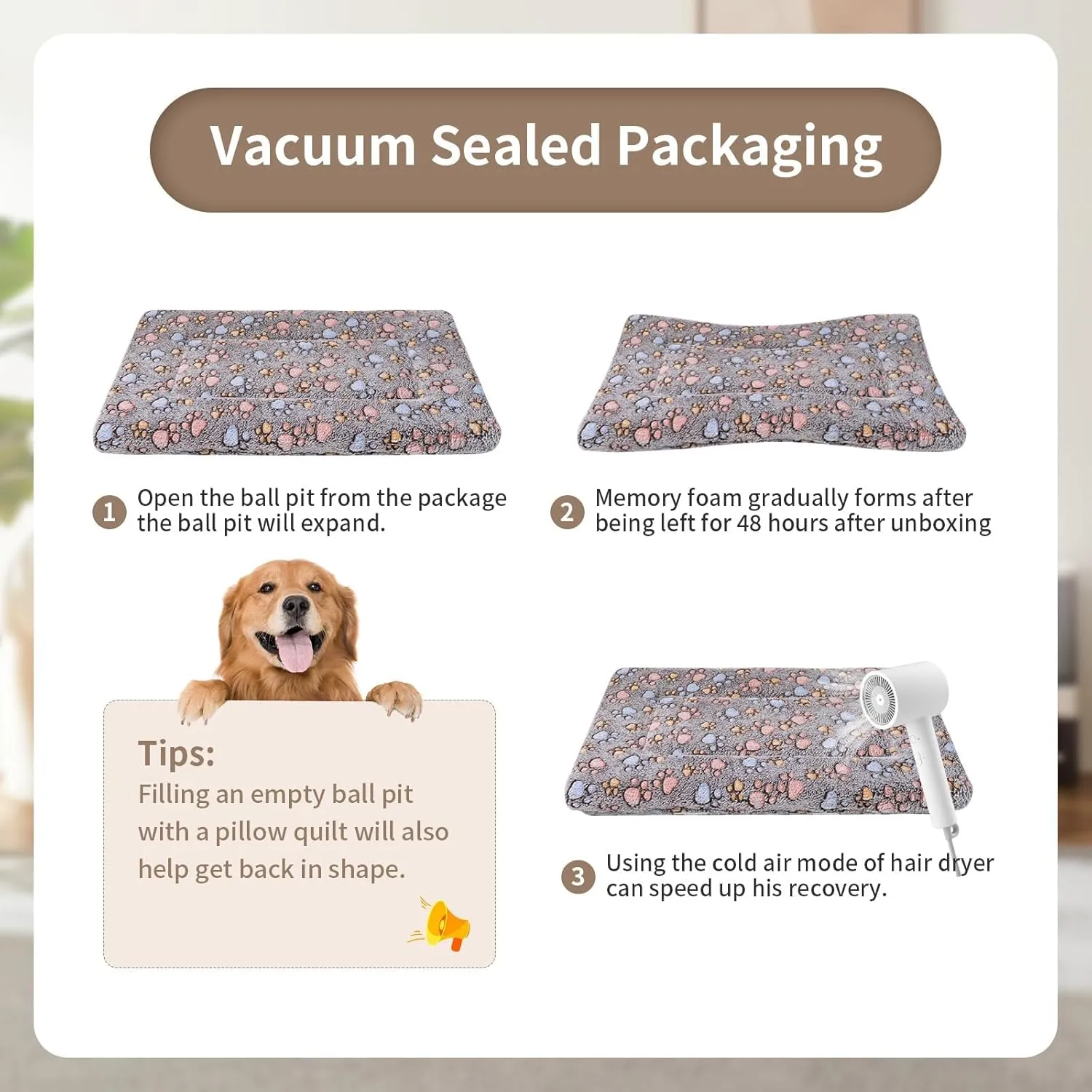 Dog Crate Mats Bed for Medium Dogs, 36x24 Inch Short Plush Pet Mat, 1.6-inch Thick Thin Kennel Pad, Machine Washable Ideal for 36-Inch Dog Crates