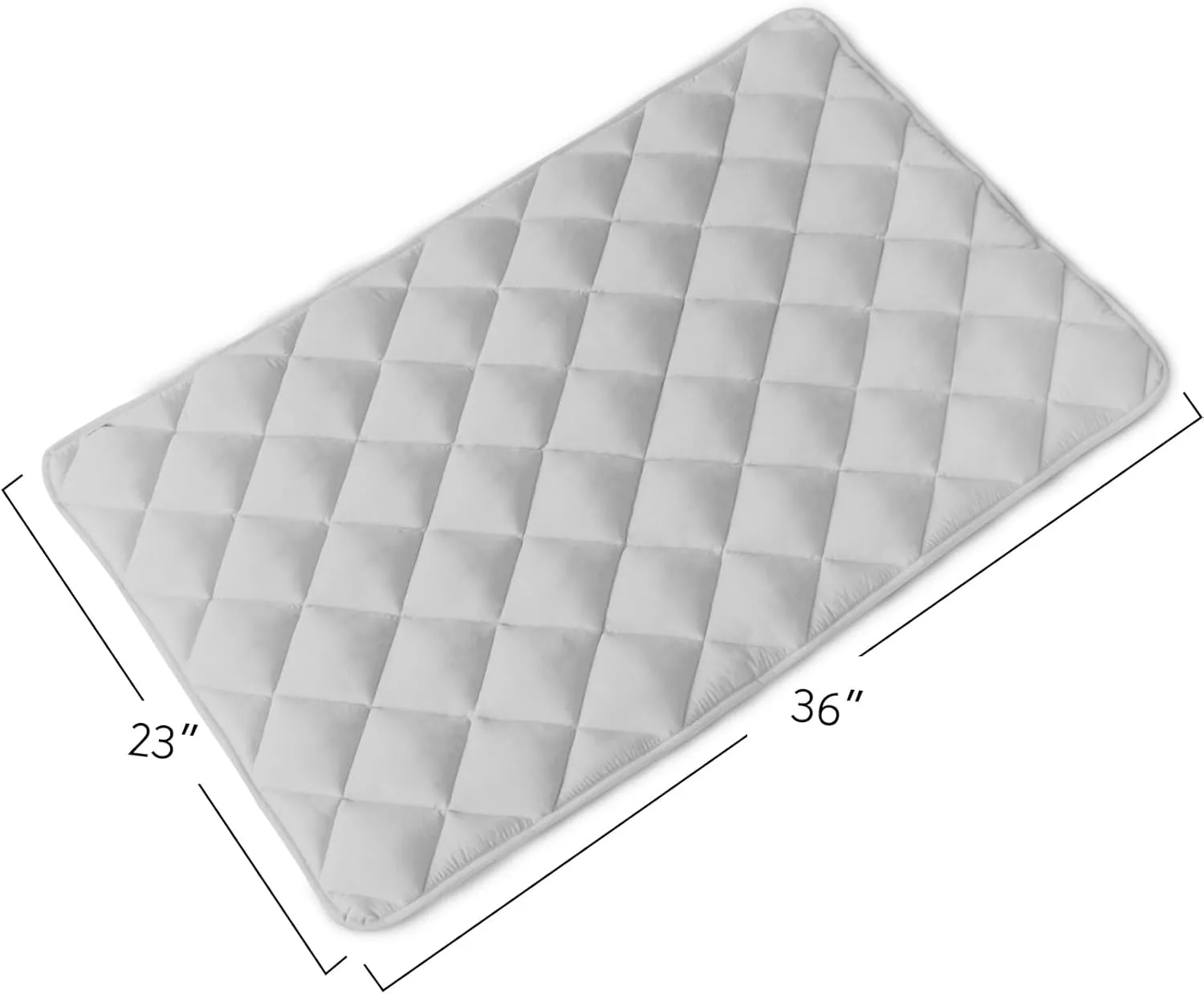 Dog Crate Pad 2 Pack (36" x 23"), Soft Dog Crate Mat with Anti-Slip Bottom, Machine Washable Kennel Pad, Crate Pads for Dog Cages, Dog Bed for Crate, Fits 36 Inch Dog Crate, Grey