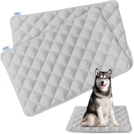 Dog Crate Pad 2 Pack (36" x 23"), Soft Dog Crate Mat with Anti-Slip Bottom, Machine Washable Kennel Pad, Crate Pads for Dog Cages, Dog Bed for Crate, Fits 36 Inch Dog Crate, Grey