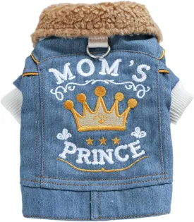 Dog Fleece Lined Jean Jacket Winter Puppy Stylish Cute Clothes Lightweight Warm Small Dog Denim Coat Chihuahua Yorkie Thick Jacket Christmas Holiday Birthday Dog Clothes for Small Dogs