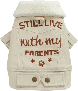 Dog Fleece Lined Jean Jacket Winter Puppy Stylish Cute Clothes Lightweight Warm Small Dog Denim Coat Chihuahua Yorkie Thick Jacket Christmas Holiday Birthday Dog Clothes for Small Dogs