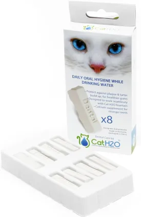 Dog H20 & Cat H2O 8-Piece Dental Care, suitable for both Dog H2O & Cat H2O water fountain, Off White Tablets (DH08DC)