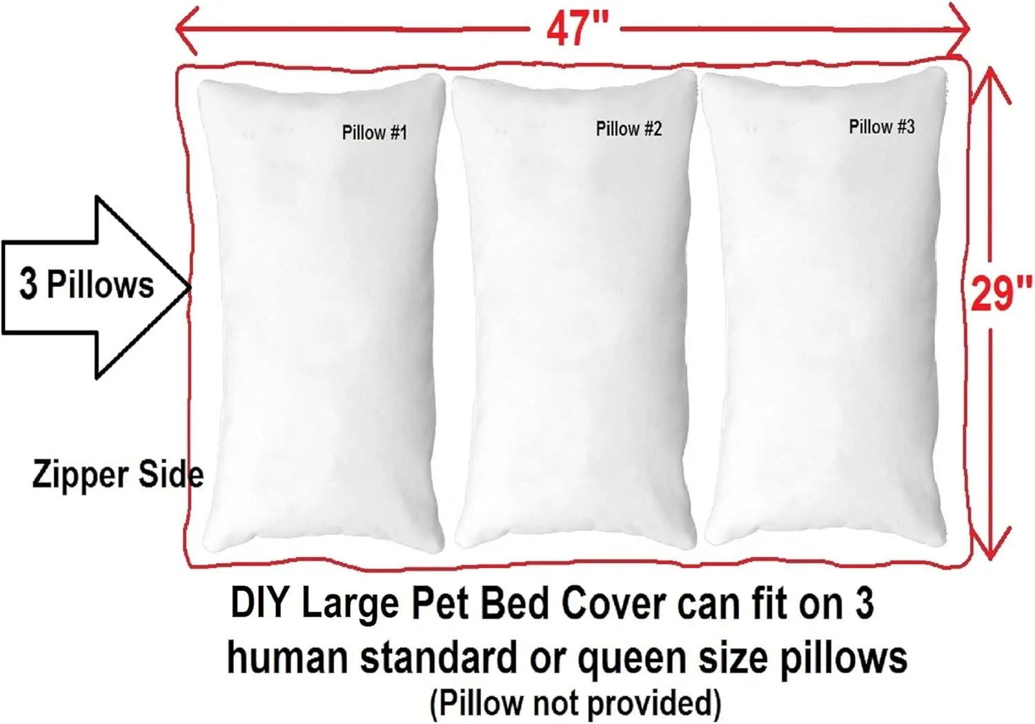 Dogbed4less Do It Yourself DIY Pet Bed Pillow Duvet Oxford Cover   Waterproof Internal case for Dog/Cat at Large 48"X29" Dark Slate Color - Covers only