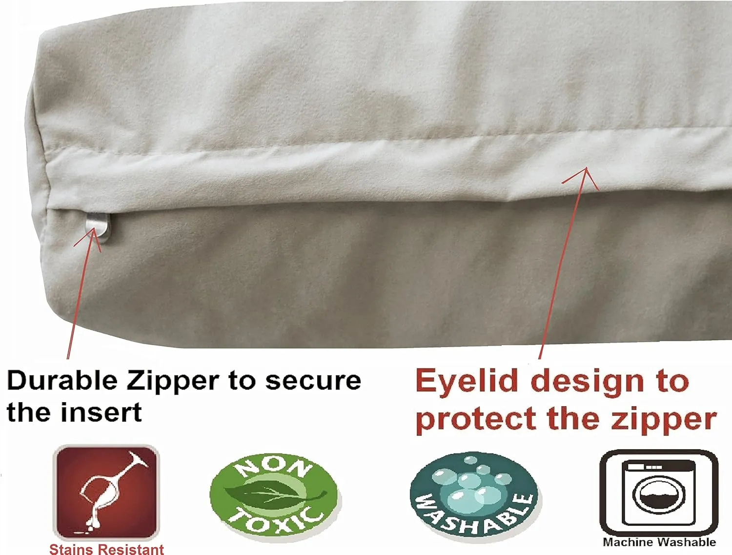 Dogbed4less XL Orthopedic Memory Foam Dog Bed with Washable Suede Cover, Waterproof Case and Extra Pet Bed Cover, Fit 48"X30" Crate, Khaki