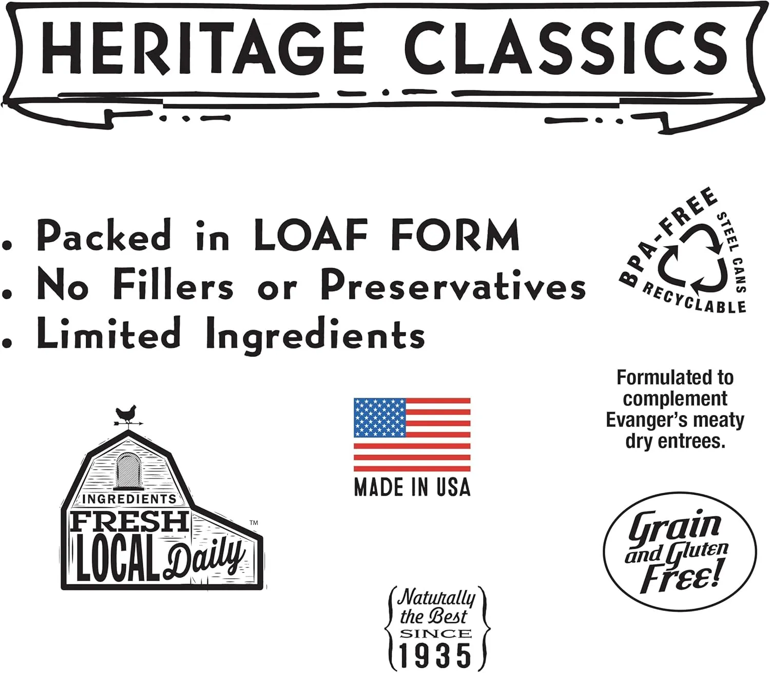 Evanger's Heritage Classic Beef with Chicken for Dogs - 12, 12.5 oz Cans