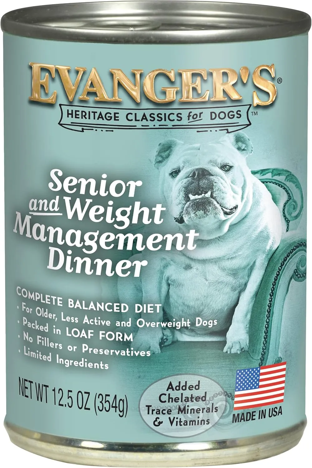 Evanger's Heritage Classics Senior & Weight Management for Dogs - 12, 12.5 oz Cans