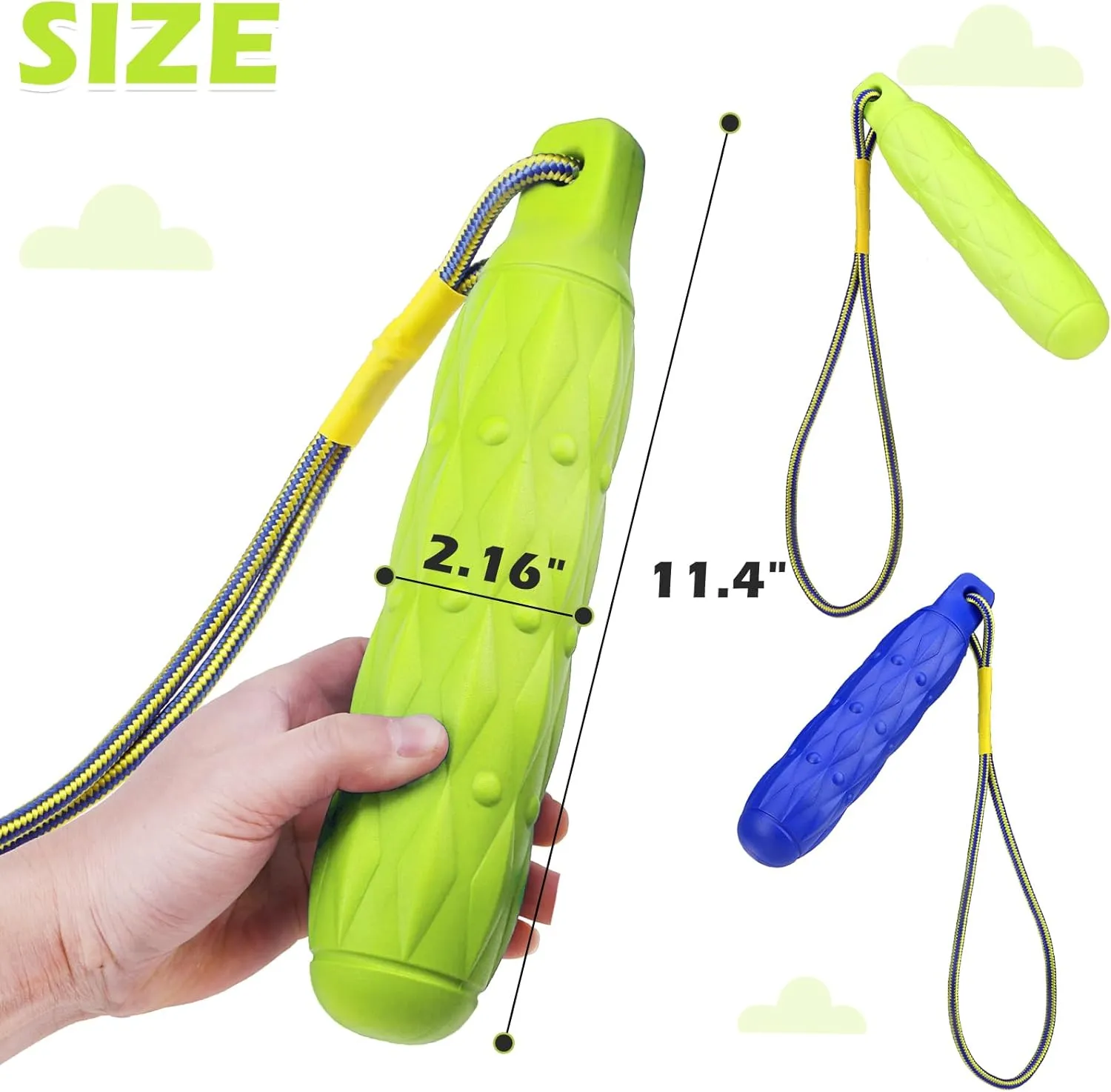 EXPAWLORER Dog Water Toys - Floating Dog Toys for Water Fetch, Stick Bumpers for Pool Lake Beach Chase, Interactive Summer Puppy Enrichment Essentials Outdoor, Chew-Safe for Non-Aggressive Breeds