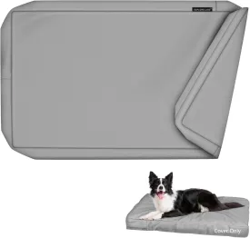 Explore Land Waterproof Dog Bed Cover Canvas Washable Dog Crate Pad Replacement Cover for 30 Inch Crate, 29Lx18Wx3.5H inch, Gray