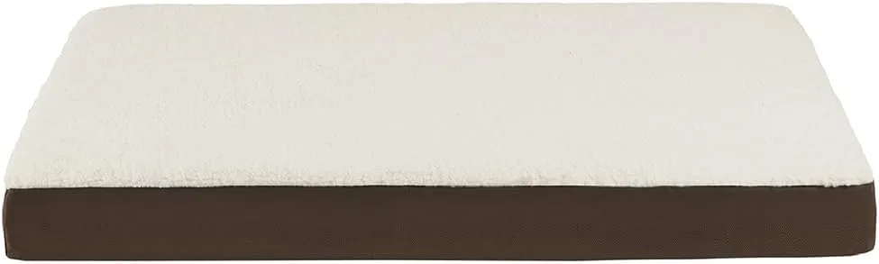 Friends Forever Orthopedic Dog Bed, Cooling Dog Beds with Removable Washable Cover, Reversible Pet Bed Mat with Memory Foam, Washable Removable Cover, Kato Khaki, 44x32x3.5