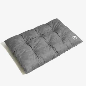 FUNNY FUZZY Washable Dog Bed,Reversible Plush Dog Crate Mat, Soft Fluffy Kennel Pad,Pet Sleeping Mattress for X-Large,Large,Jumbo,Medium Sized Dogs Breeds,Indoor Cats,35.4"  22.8", Charcoal Grey