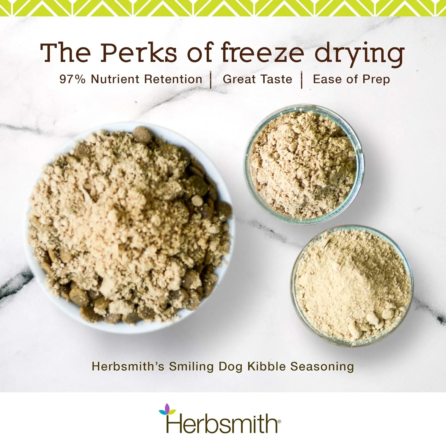 Herbsmith Kibble Seasoning  Freeze Dried Chicken - Dog Food Topper for Picky Eaters - 3 oz