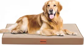 HIMEET- Outdoor Dog Bed Waterproof Washable with Removable Cover and Plastic Liner 36 Inch for Large Dogs Soft Orthopedic Large Puppy Crate Liner for Kennel Big Pet Beds for Dog Cages(Brown)