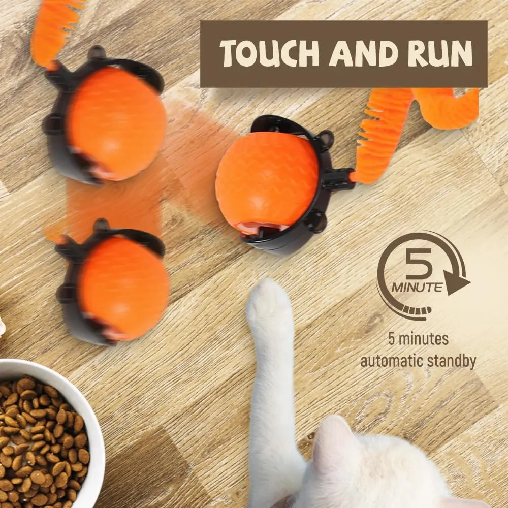 Interactive Cat Ball Toy, 2025 New Cats Ball Toys with Cord Imitation Mouse, Smart Self Rolling Pet Toys for Bored Indoor Adult Cats, Automatic Moving Peppy Pet Balls