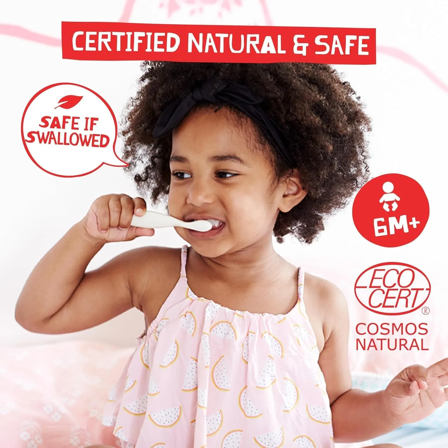 Jack N' Jill Natural Toothpaste for Baby and Infants - Fluoride Free Training Toothpaste, 40% Xylitol, BPA-Free - Flavor Free, 1.76 oz (Pack of 2)