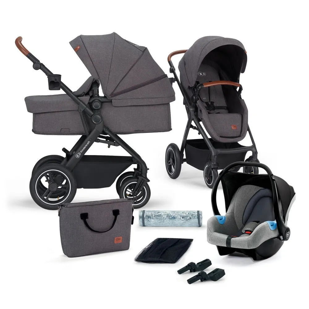 Kinderkraft B-Tour 3In1 Travel System with Car Seat included - Dark Grey