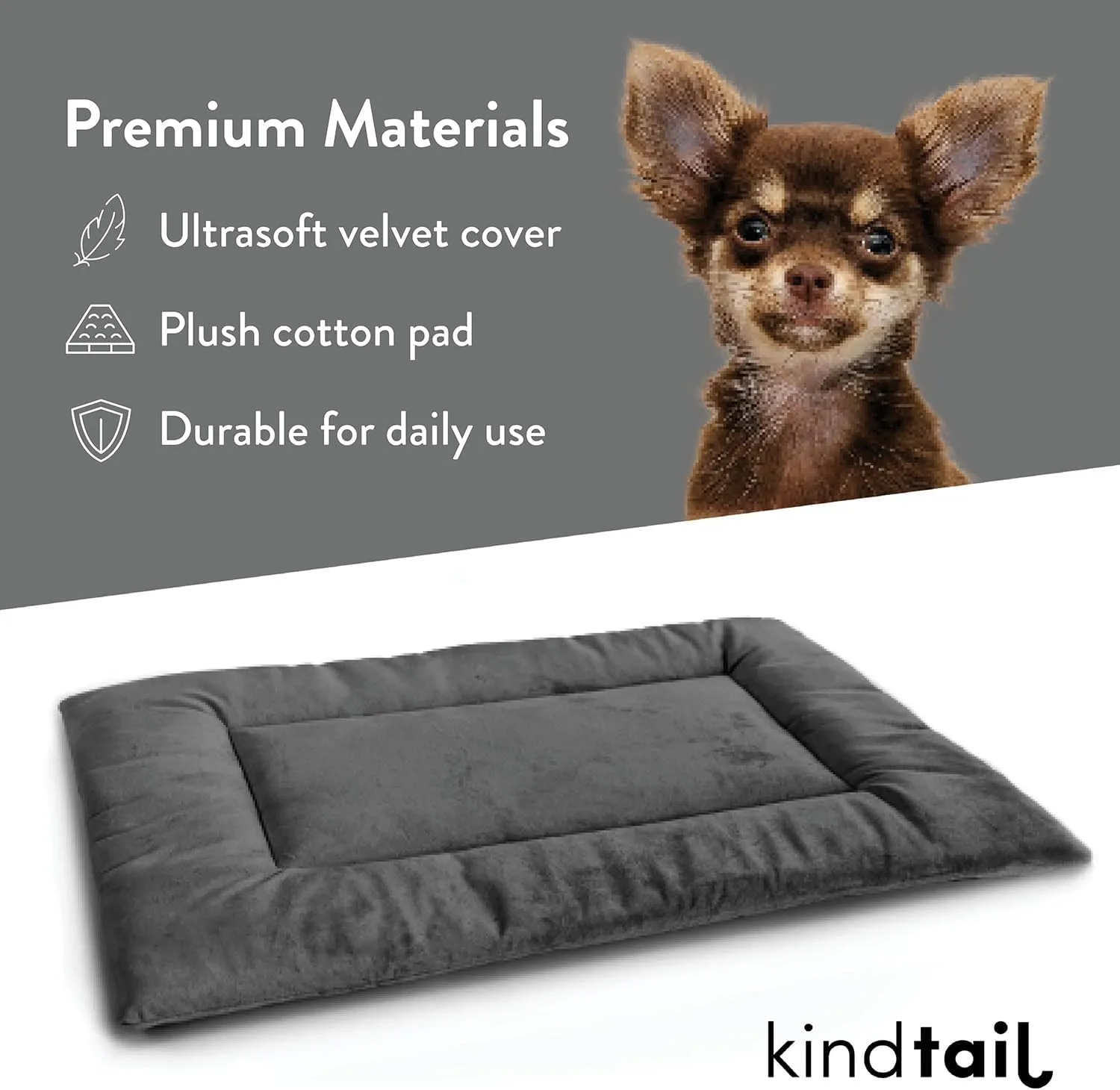 KindTail Small Orthopedic Dog and Cat Bed - Faux Fur Luxury Cuddler for Pets Under 15 lbs, Comfortable Waterproof Material with Nylon Base - 20" x 14" x 10" (Pink, Small)