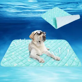KOOLTAIL Dog Cooling Mat Extra Large,46.5''*27.5'' Upgraded Endothermic Color Changing Arc-Chill Cooling Fiber for Summer, Non Slip Sleeping Blanket Pet Pads,Washable Non-Toxic Mats for Bed Soft Crate