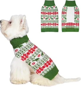 KYEESE Dog Christmas Sweater Soft Pet Sweater for Small Dogs Male Small Pet Sweater Puppy Sweater Warm Dog Clothes Stretchy Dogs Coats Warm Pets Christmas Outfit