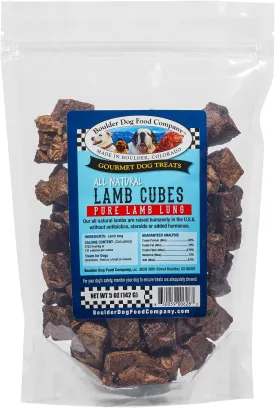 Lamb Cubes: Pure Lamb Dog Treats - All Natural Treats for Dogs. Vet Approved, Single Ingredient, Grain Free, Healthy & Nutritious Premium-Grade Meat, Tasty Treats for Dogs (Lamb Lung, 5oz)