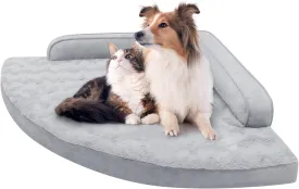 Large Dog Bed with Bolster Orthopedic Support Dog Beds with Removable Washable Cover Large Pet Beds with Non-Slip Bottom and Waterproof Lining