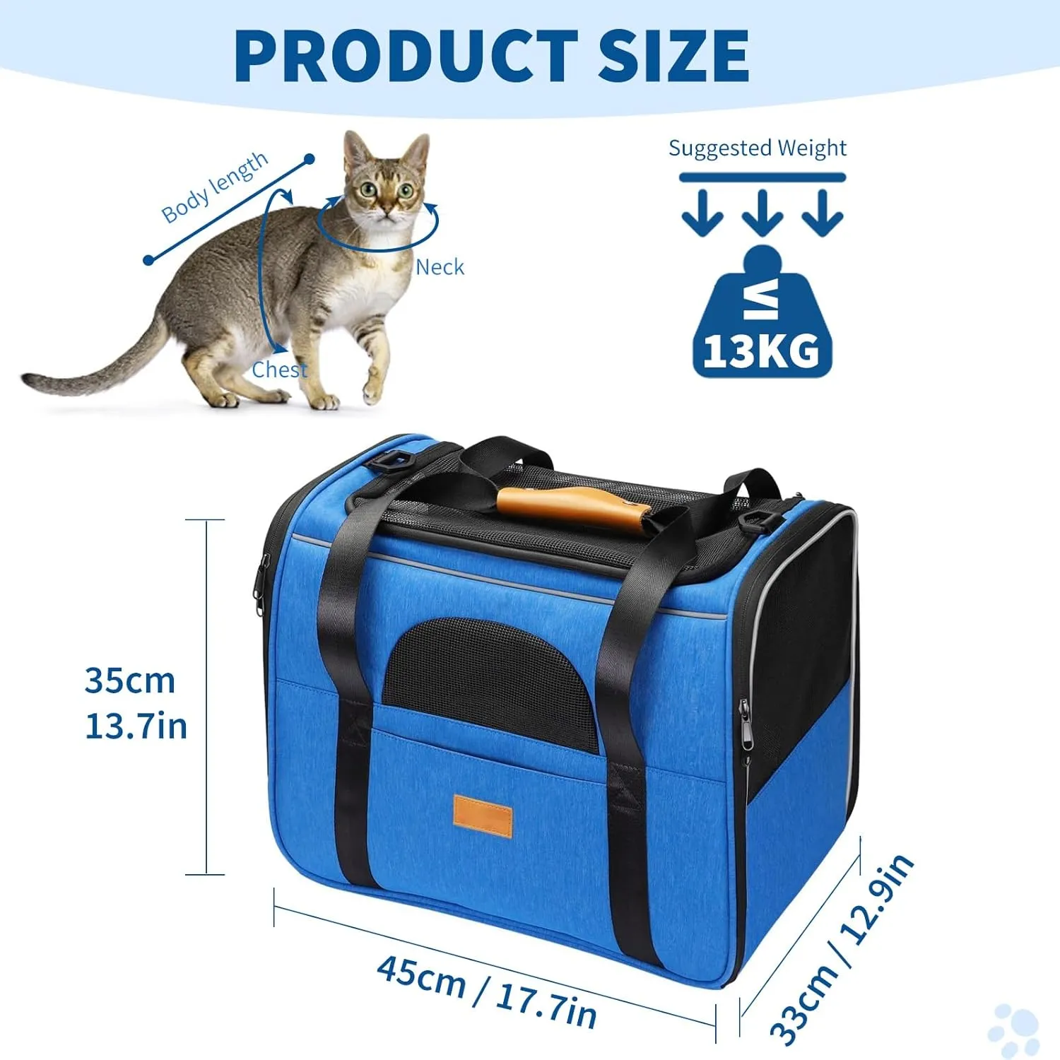 Large Dog Cat Carrier with Wheels,Foldable Rolling Pet Carrier for Cat Dog Under 18 lbs,Breathable Cat Carrier Travel Bag with Telescopic Handle and Mesh Pocket for Outdoor Walking Travel