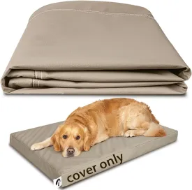 Leather Dog Bed Covers, Indestructible Dogs Beds Cover with Zipper, Replacement Waterproof Hair Resistant Pet Liner