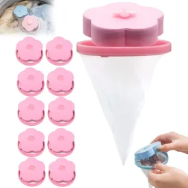Lint and Hair Catcher for Washer, Lint Catcher for Laundry Pet Hair Remover, Lint Trap for Washing Machine, Floating Hair Filtering Mesh Removal, Cleaning Mesh Bag Dog Cat Hair Filter Washer