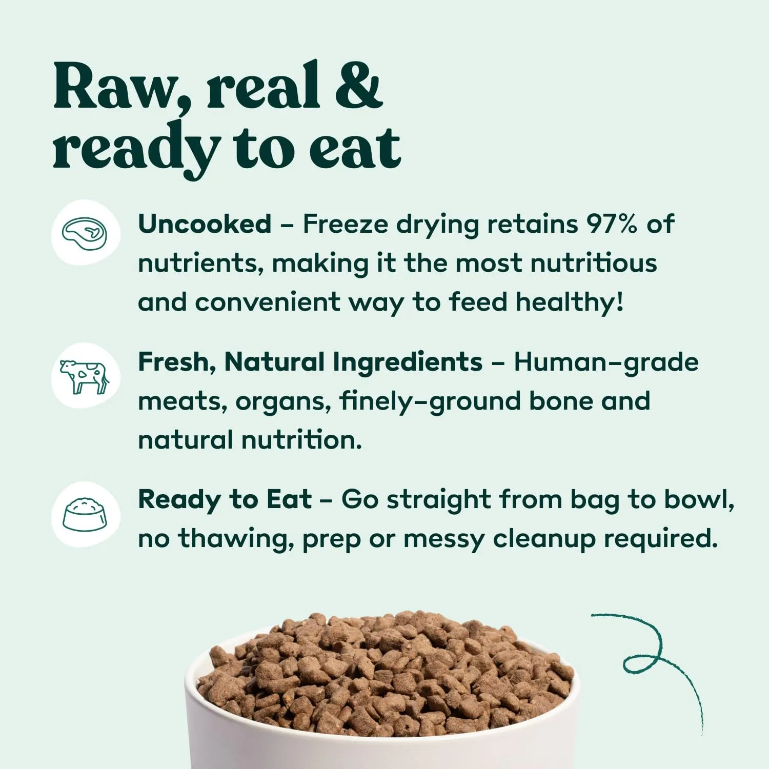 Little Hunter Freeze Dried Raw Beef Recipe Dog Food - Picky Eater-Approved, Limited Ingredient for All Stages - High Protein, Small Batch, Grain Free, 15 oz