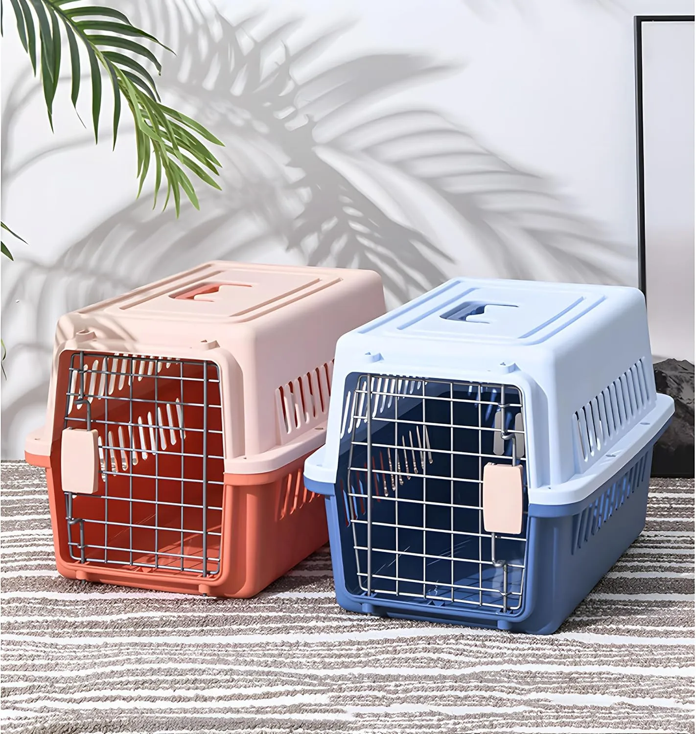 LLGJ-Pets CarrierKennel23 In. longHard-Sidedfor Dog/cat up to 23 lbssuit for Airline/Road TravelCoffee