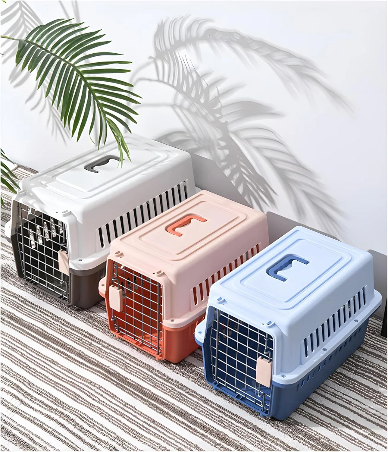 LLGJ-Pets CarrierKennel23 In. longHard-Sidedfor Dog/cat up to 23 lbssuit for Airline/Road TravelCoffee